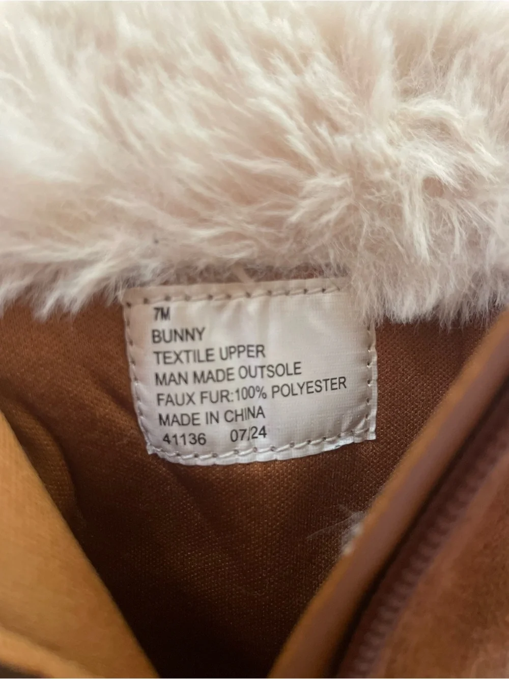 Girls' Brown Faux Suede Winter Boots with Cream Fur Trim